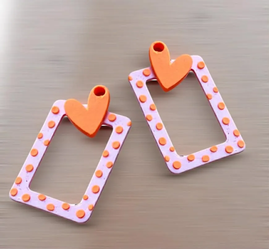 Valentine's Day Earrings Funky Heart Jewlery view 3