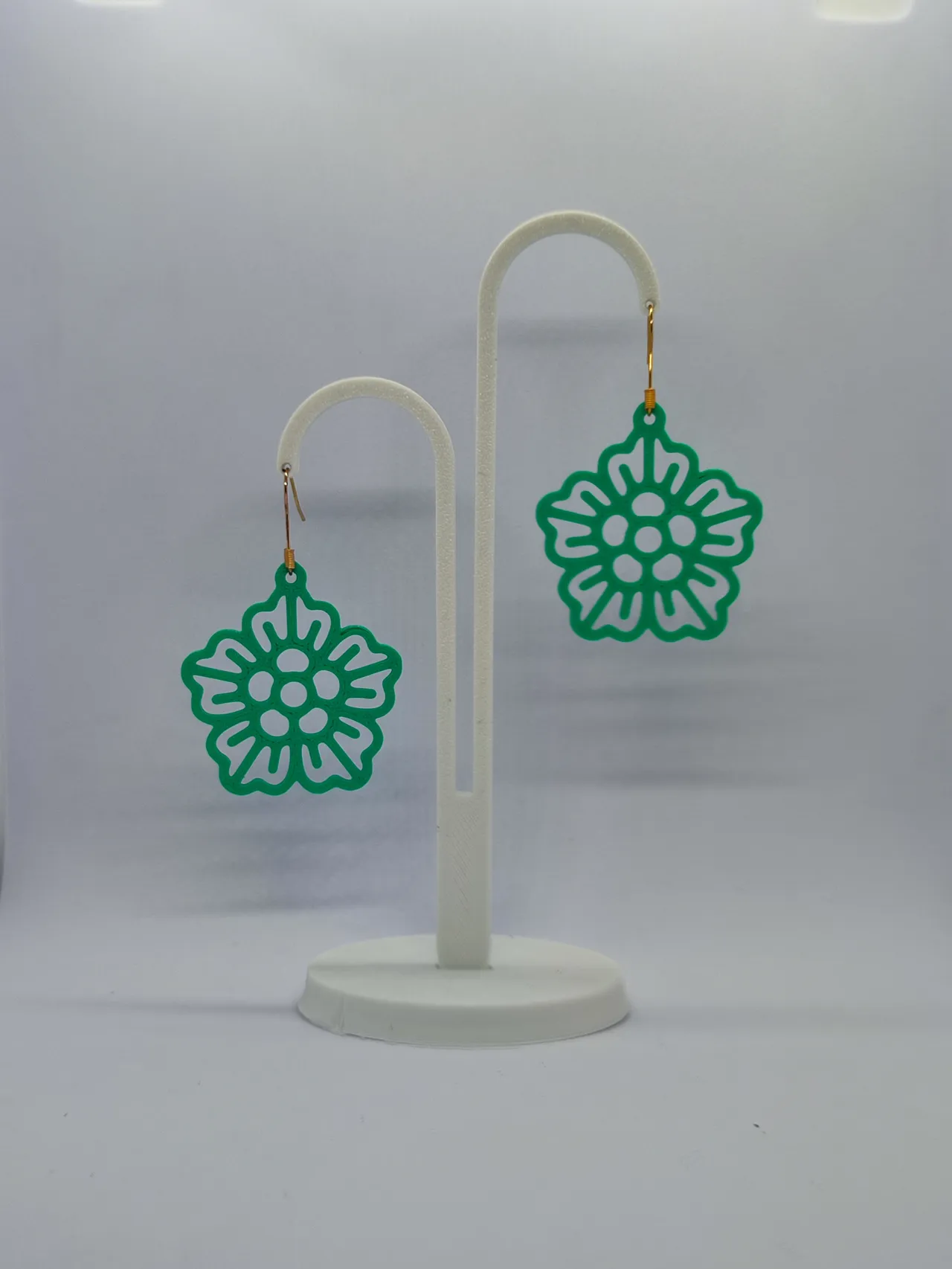 Aretes Flor de Jade view 2