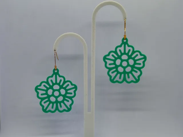 Aretes Flor de Jade