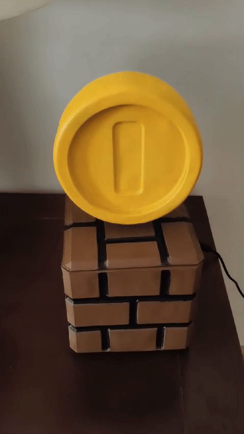 Floating mario coin