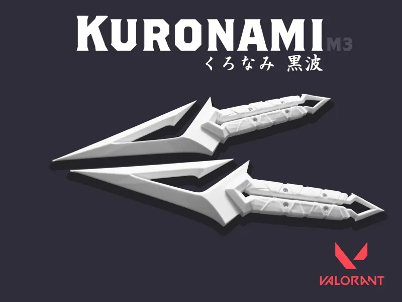 VALORANT Kuronami no Yaiba knife M3 黒波の刃 cos props