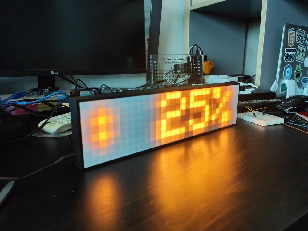 8x32 LED Matrix Display w/ Diffuser - Free 3D Print Model - MakerWorld