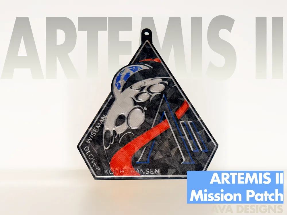 Artemis II Badge | Artemis 2 Mission Patch - Free 3D Print Model