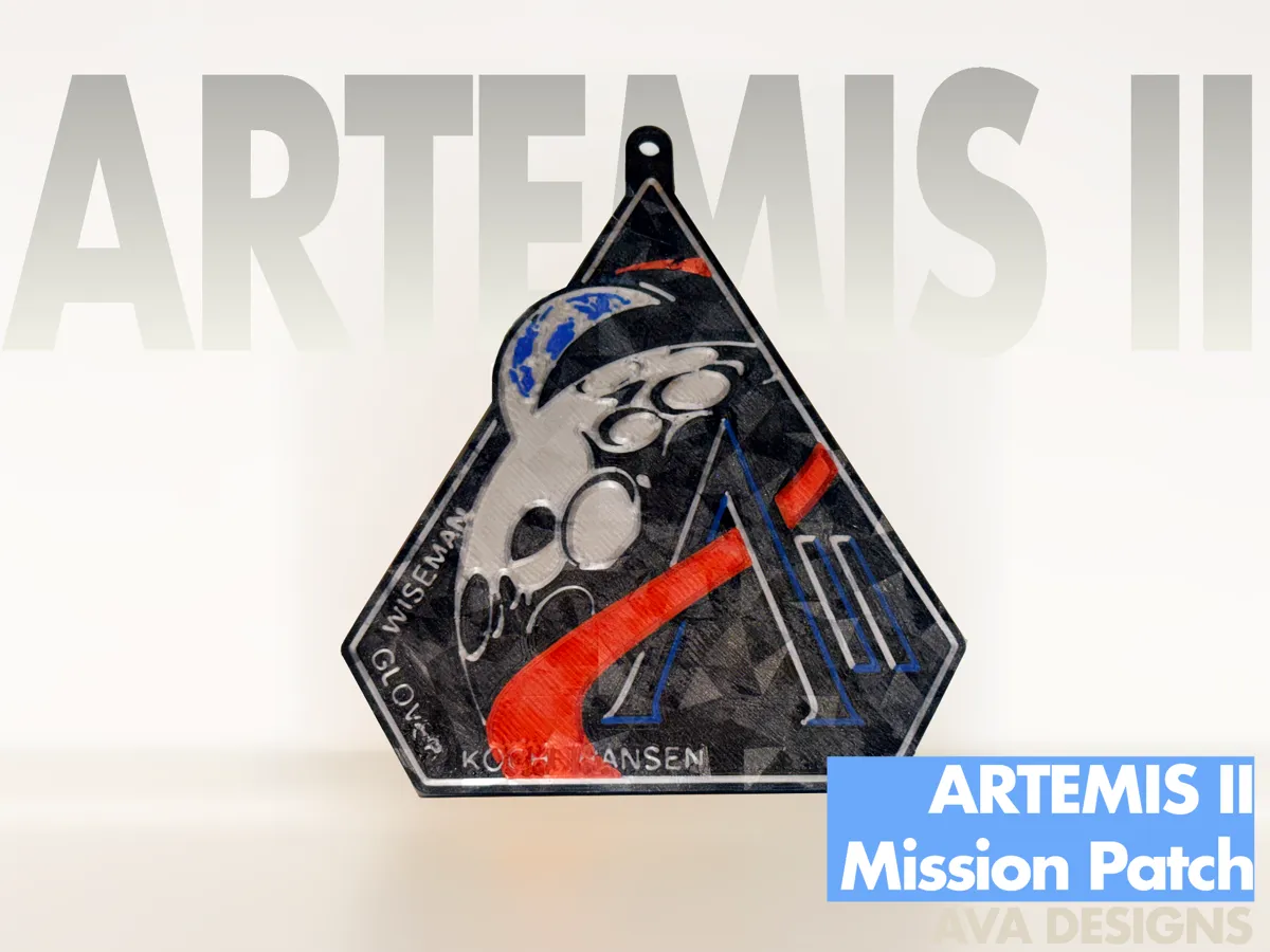 Artemis II Badge | Artemis 2 Mission Patch - Free 3D Print Model