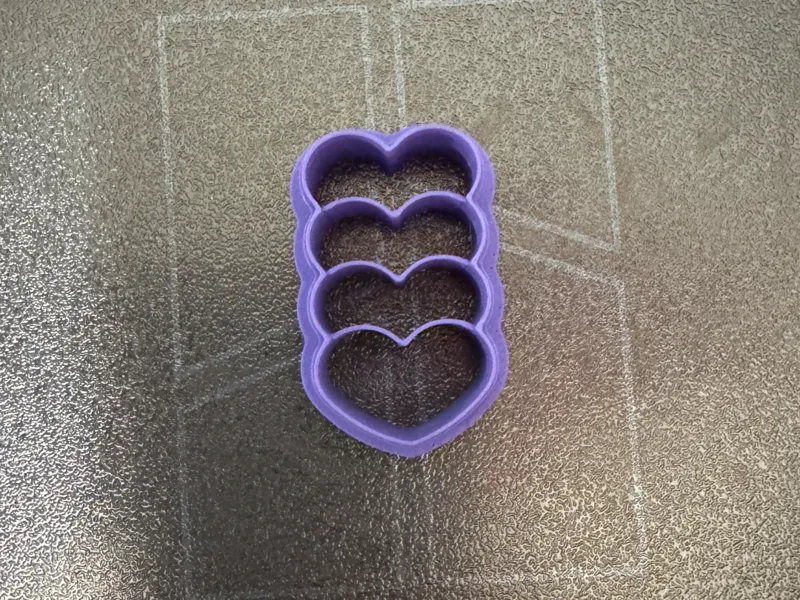 Stacked heart clay cutter *sharp edge*