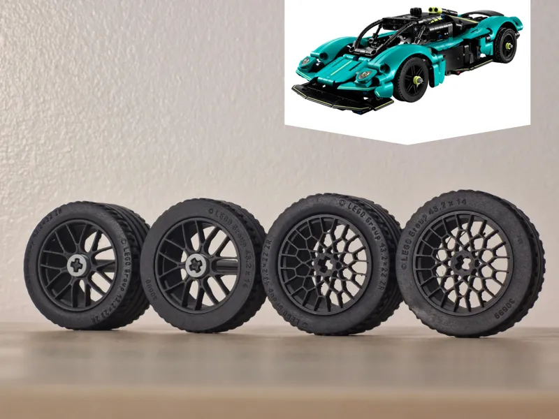 Realistic Wheels- Legò Aston Martin Valkyrie 42208