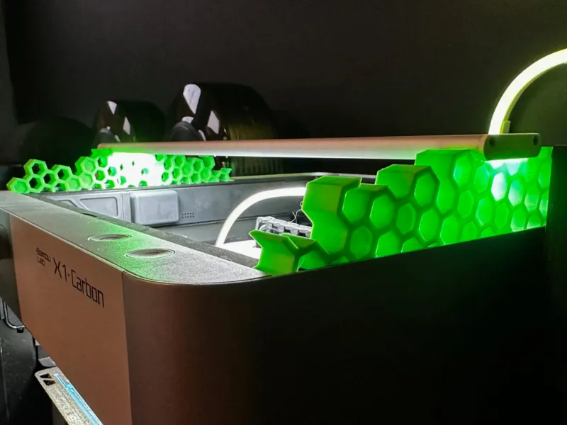 Hex/Honeycomb LED Light Stand for X1C