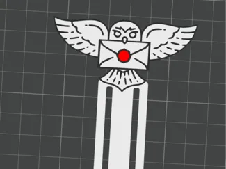 Hedwig bookmark with red seal