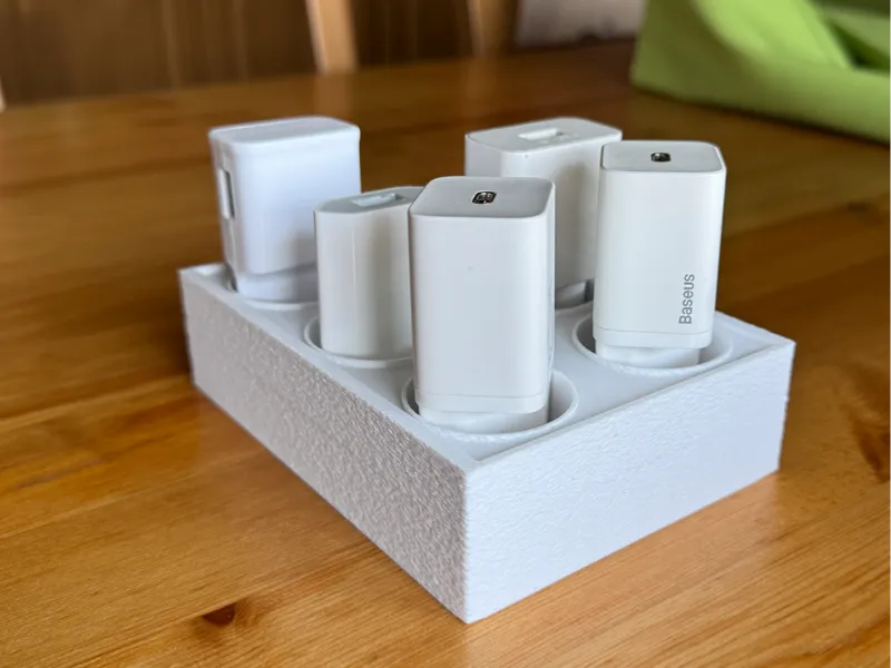 Power Adapters - Dock - 6 Slot Organizer Tray