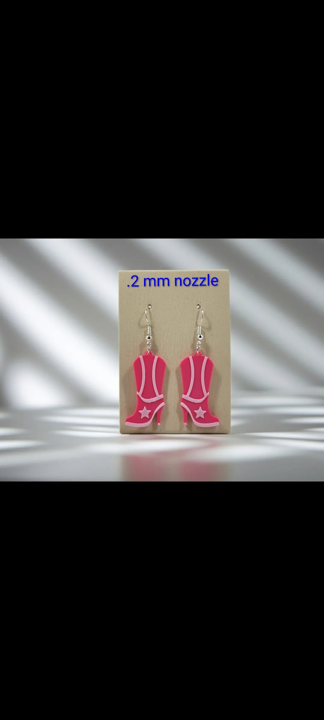 Cowgirl boot earrings view 4