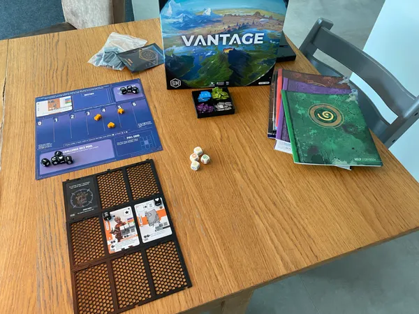 Plateau joueur pour le jeu de société Vantage