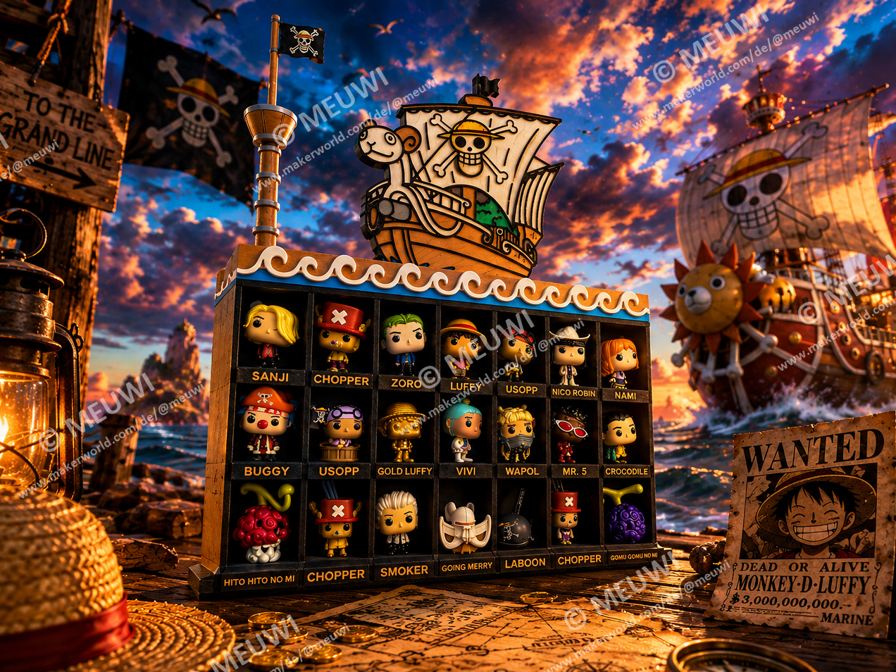 One Piece Kinder Joy Aufsteller, Display, Diorama - 1