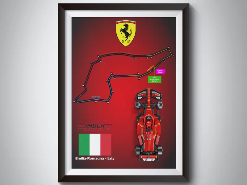 Ferrari F1 Speed Champions Frame Mount + 3D Track