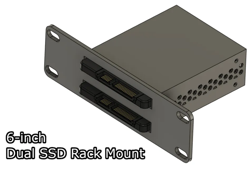 Stackable Ssd Mount 6-inch Dual SSD Rack Mount by Mauker MakerWorld: Download Free 3D Models