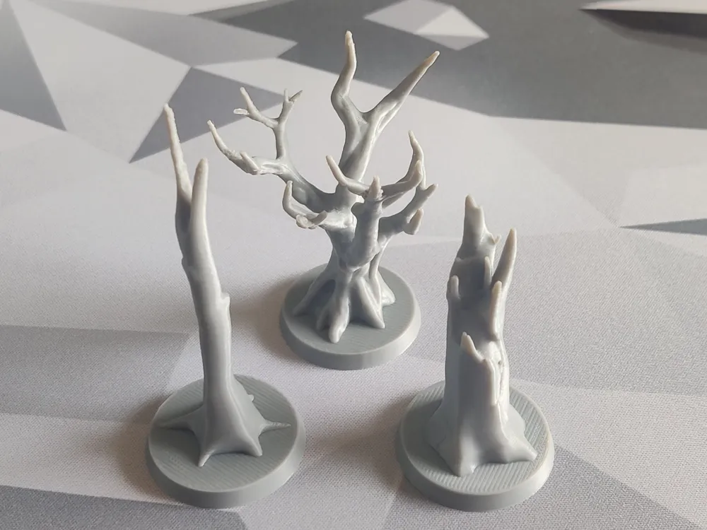 32mm Miniature Model Bases - Trees - Pack 3 - Free 3D Print Model ...