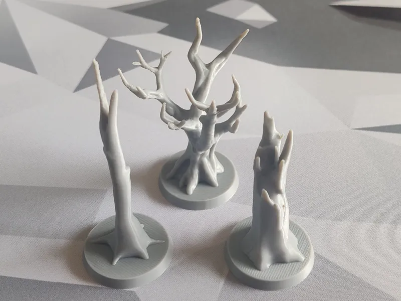 32mm Miniature Model Bases - Trees - Pack 3