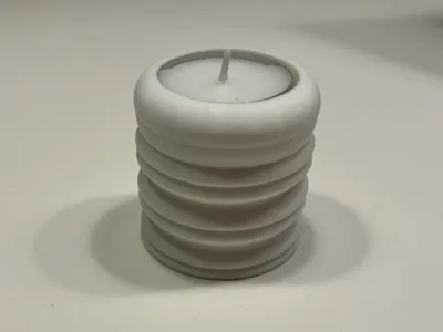 Ribbed Tealight Holder without Supports