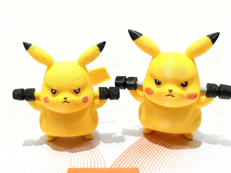 皮卡丘-举哑铃/Pokemon-Strong Pikachu lifting dumbbells