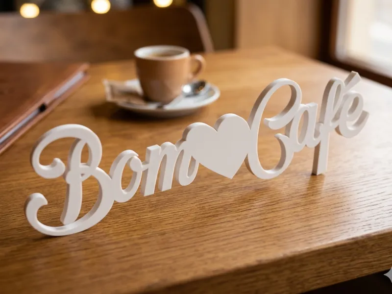 Placa decorativa "BOMCAFÉ"
