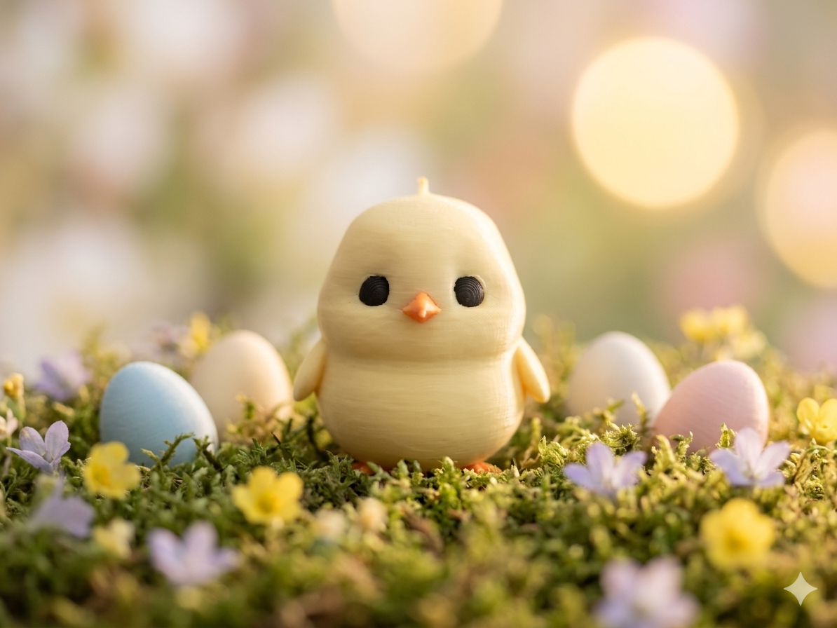 Chubby Baby Chick — Cute Easter Figurine