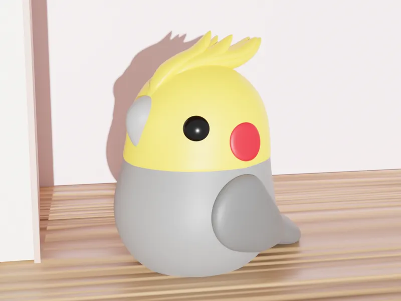 Cute Cockatiel Decoration / Keychain 
