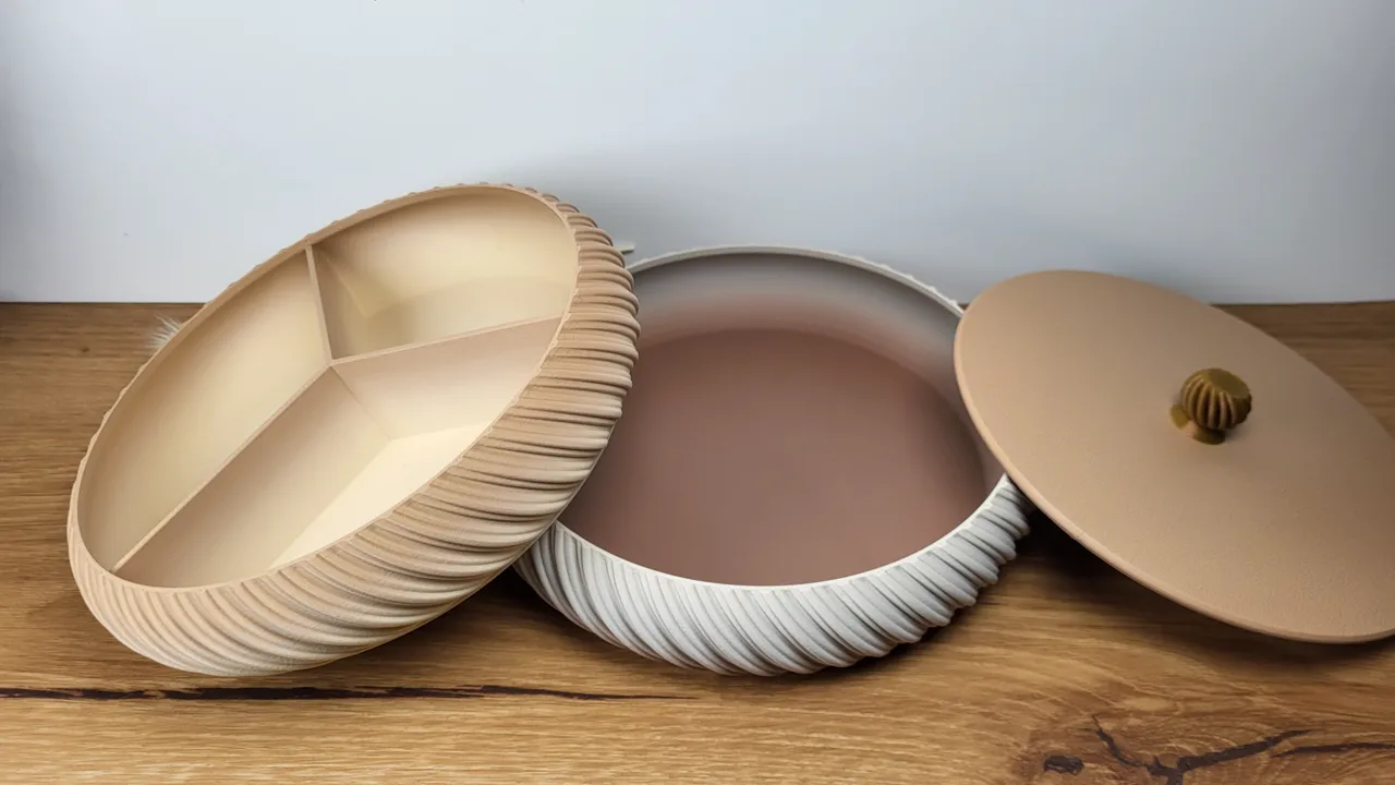 Stackable Bowl / Tray - Curved with Inlays view 4