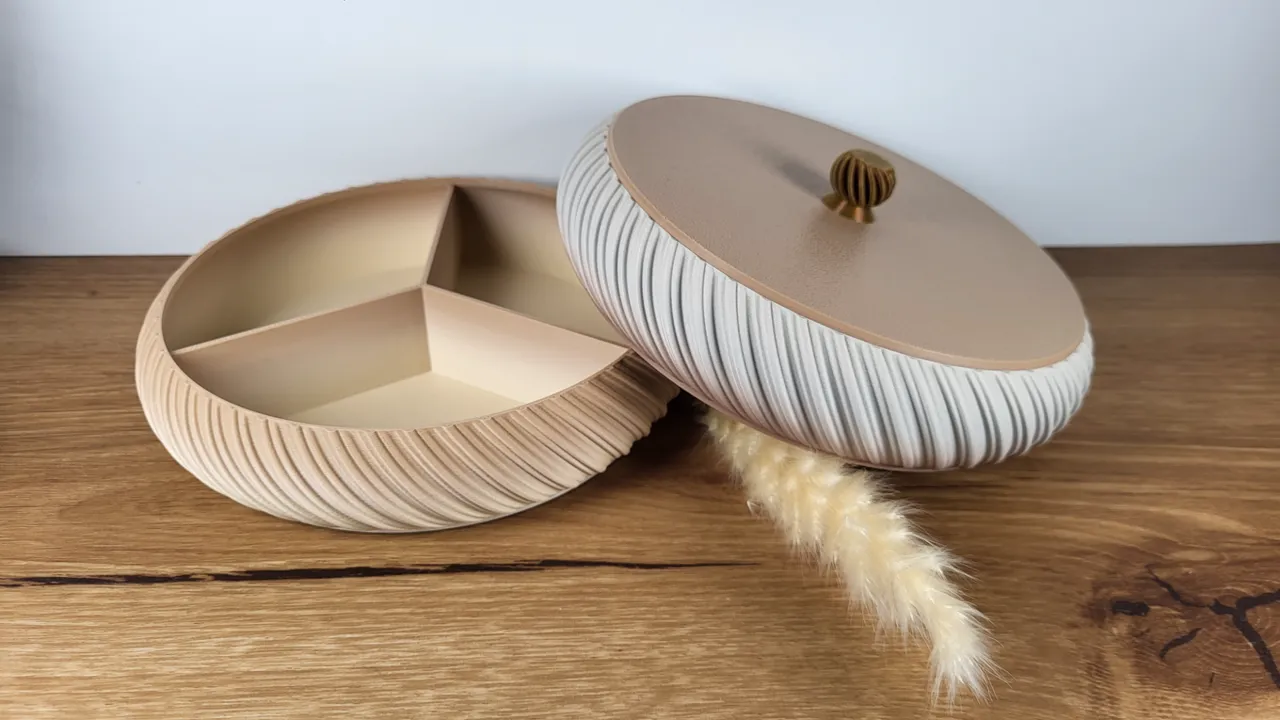 Stackable Bowl / Tray - Curved with Inlays view 2