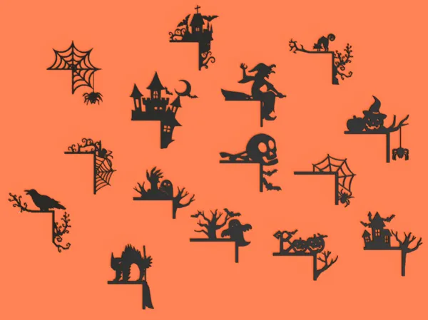 Collection de coins de porte Halloween (15 modèles)