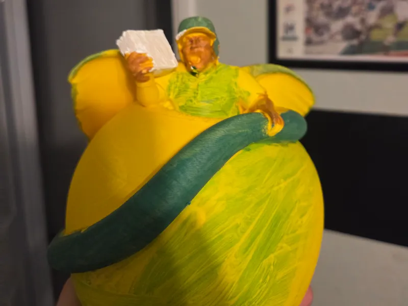 Athletics baseball sculpture 