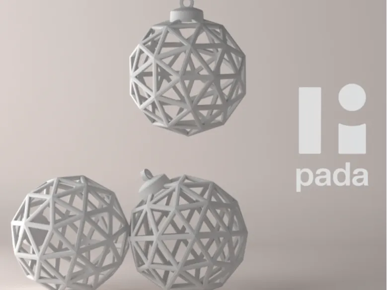 Geometric lattice ornament with triangular holes