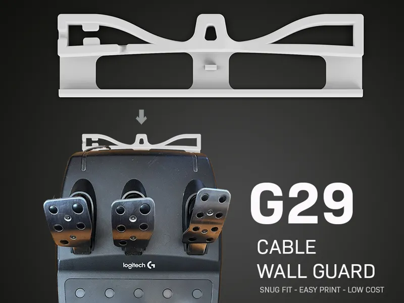 Logitech G29 Pedals - Cable Wall Guard Brace