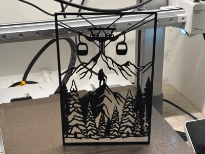 Mountain Hiker & Gondola Wall Art