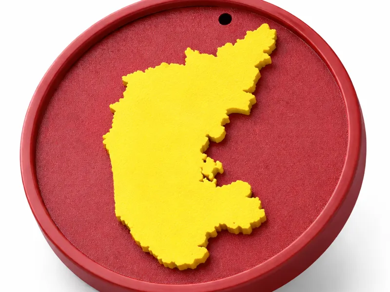 Karnataka Map Keychain