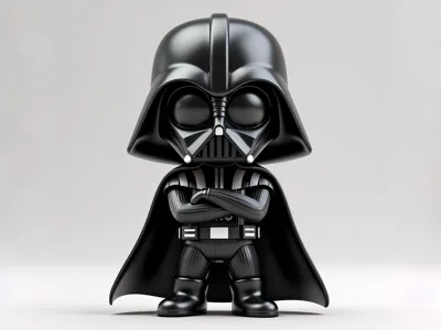 Dark Vador figurine - Easy monochrome - desk decor