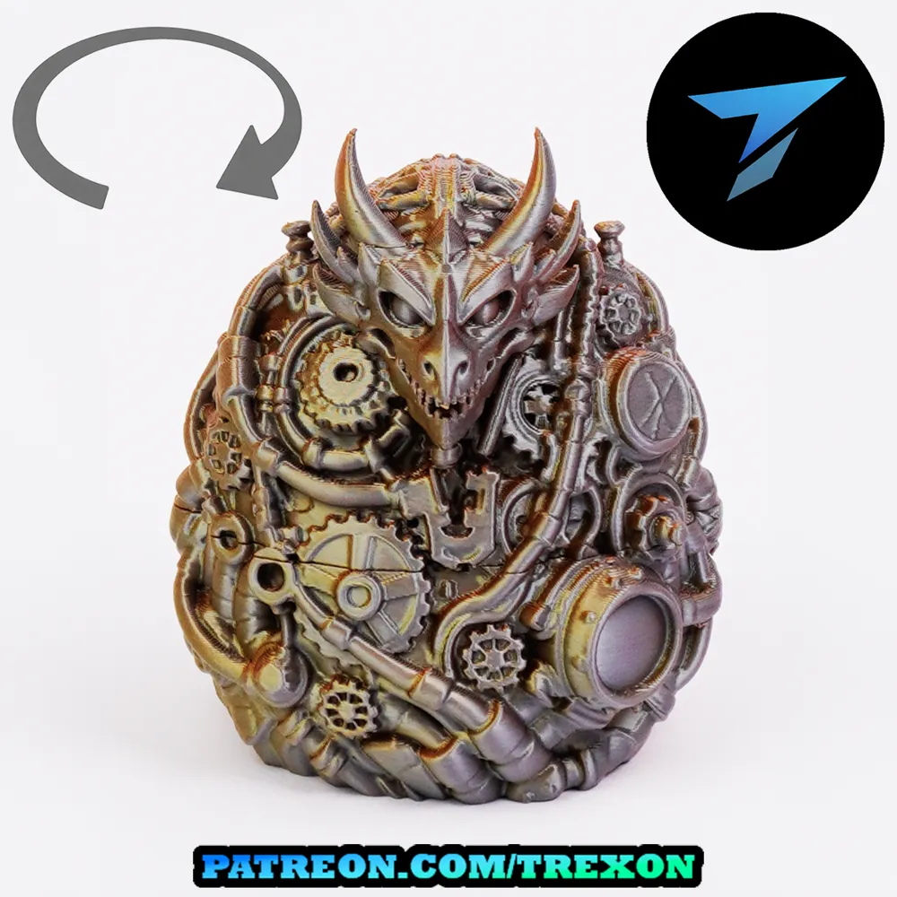 Steampunk Dragon Egg Box - Free 3D Print Model - MakerWorld
