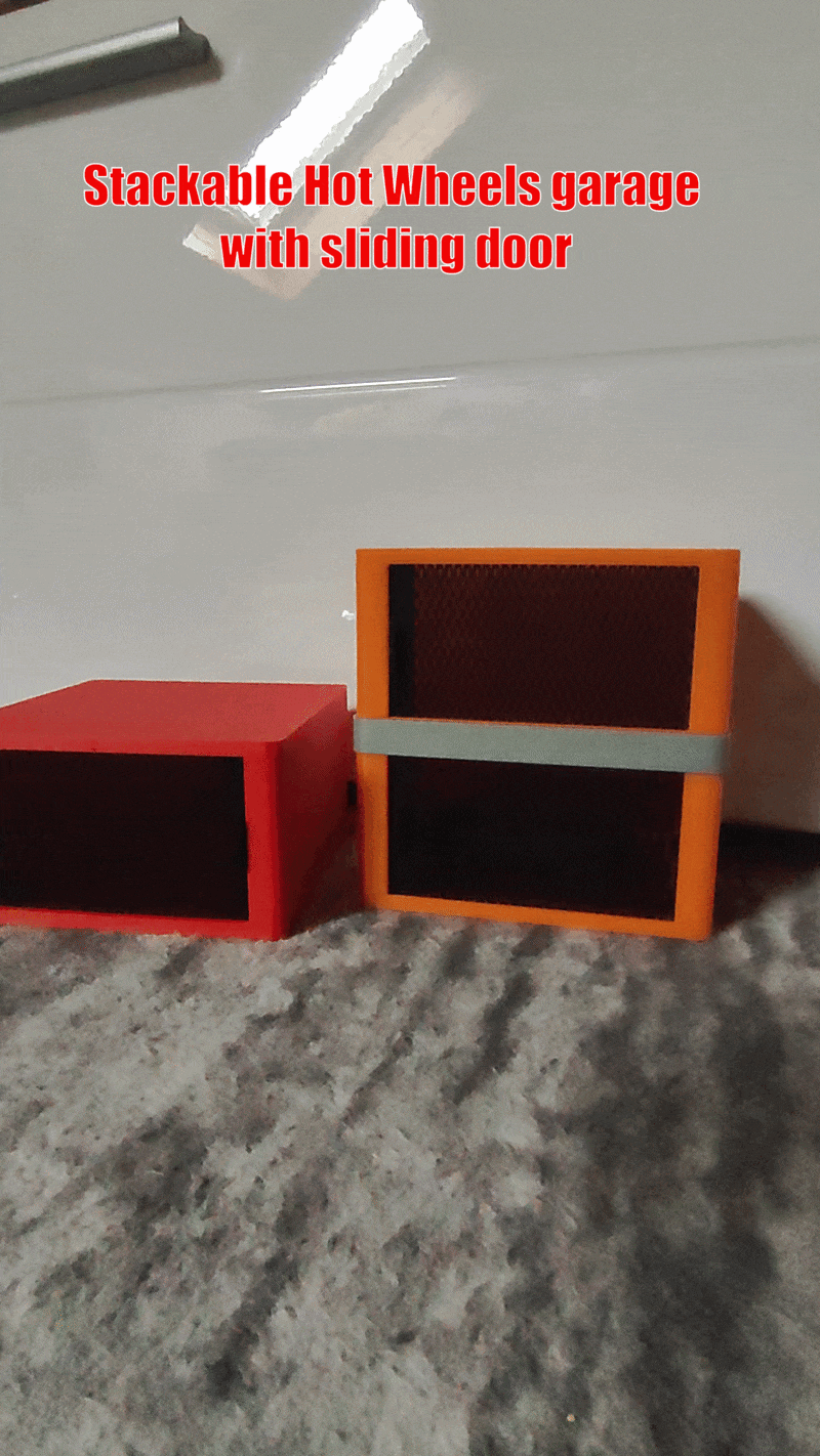 Stackable Hot Wheels Garage with Sliding Door
