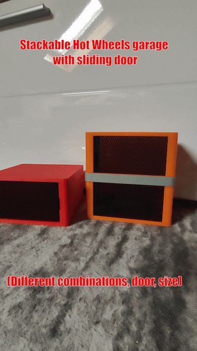 Stackable Hot Wheels Garage with Sliding Door