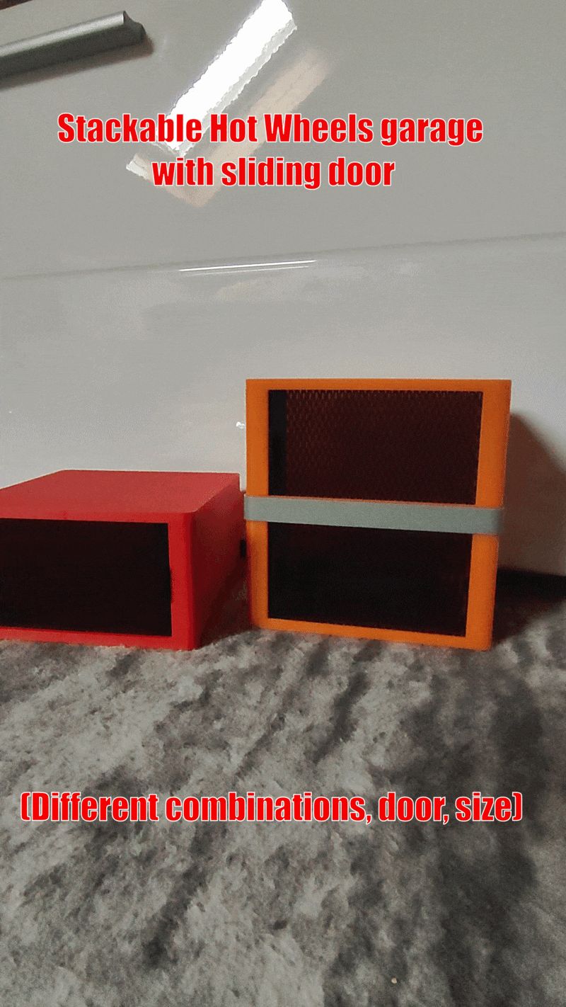 Stackable Hot Wheels Garage with Sliding Door