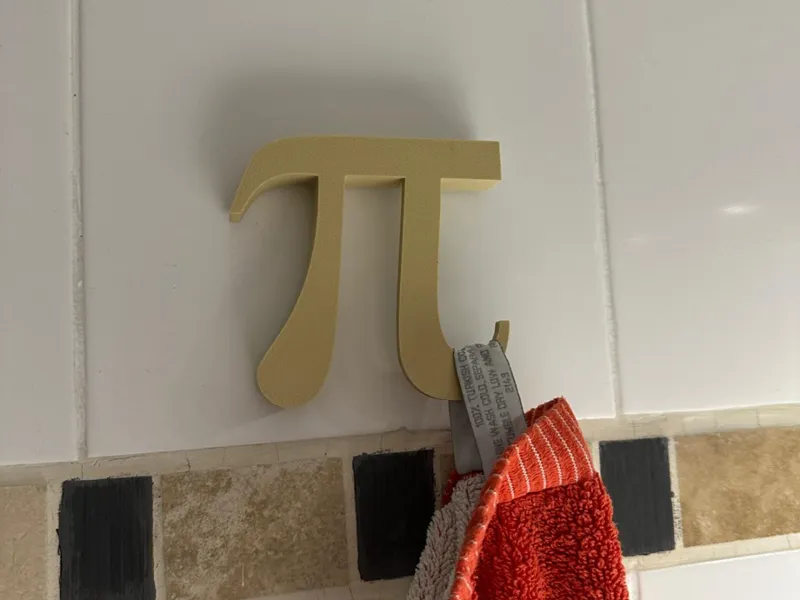 Pi Day 3.14 towel hook