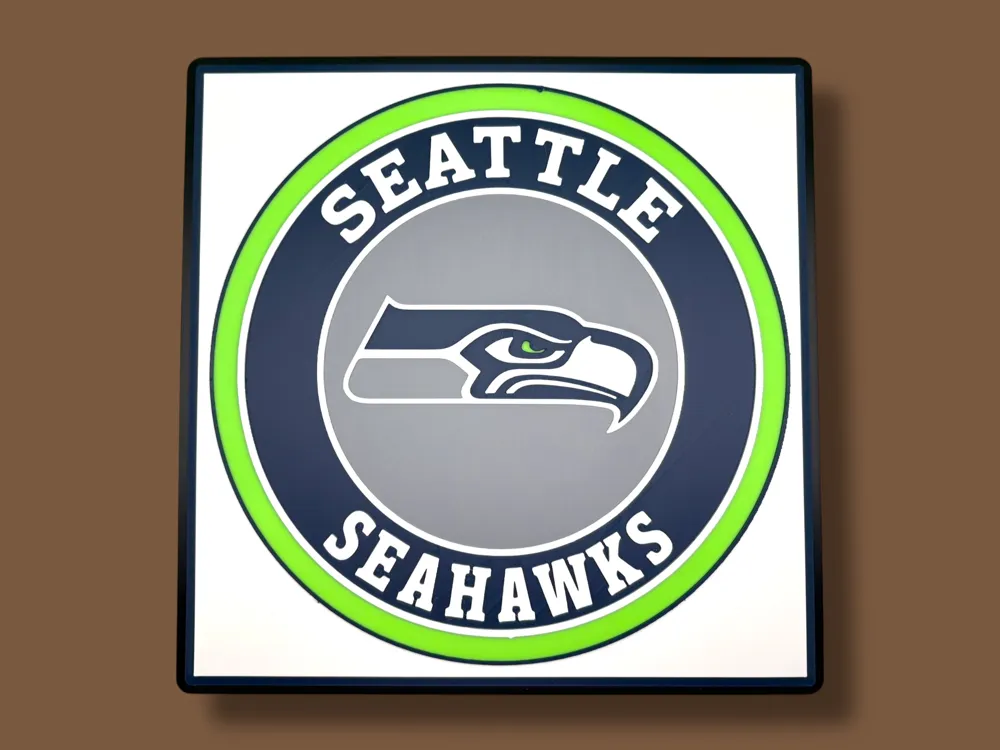 Seattle Seahawks Inspired Layered Print - Free 3D Print Model - MakerWorld