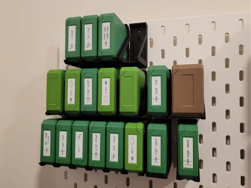 Skadis holder for Clamshell parts boxes v2