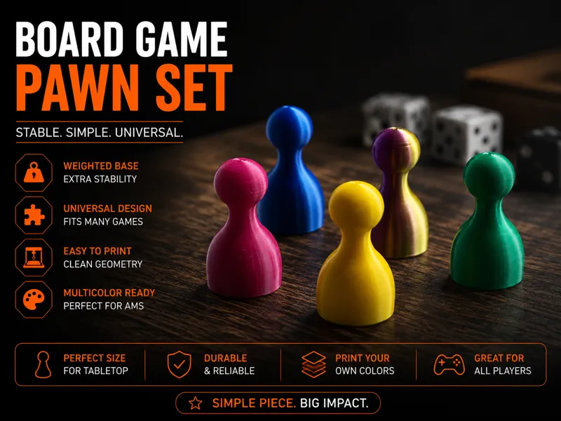 Board Game Pawn Stable Weighted Base