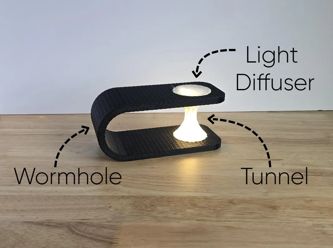 Wormhole Night Lamp - LED Lamp Kit 001 view 2