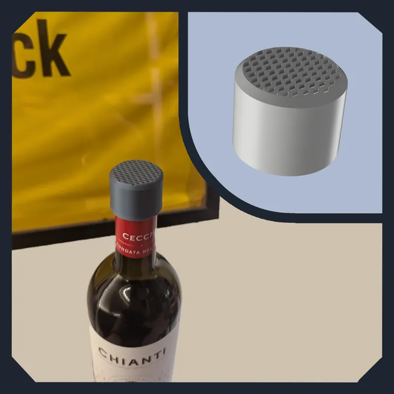 aerating bottle cover (wine)