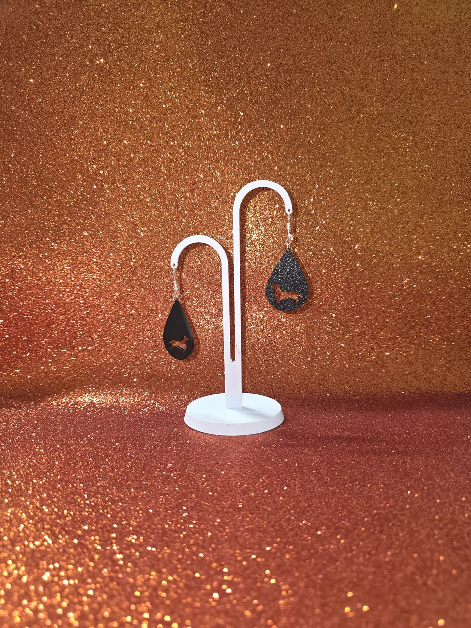 Dachshund in a drop earrings view 3