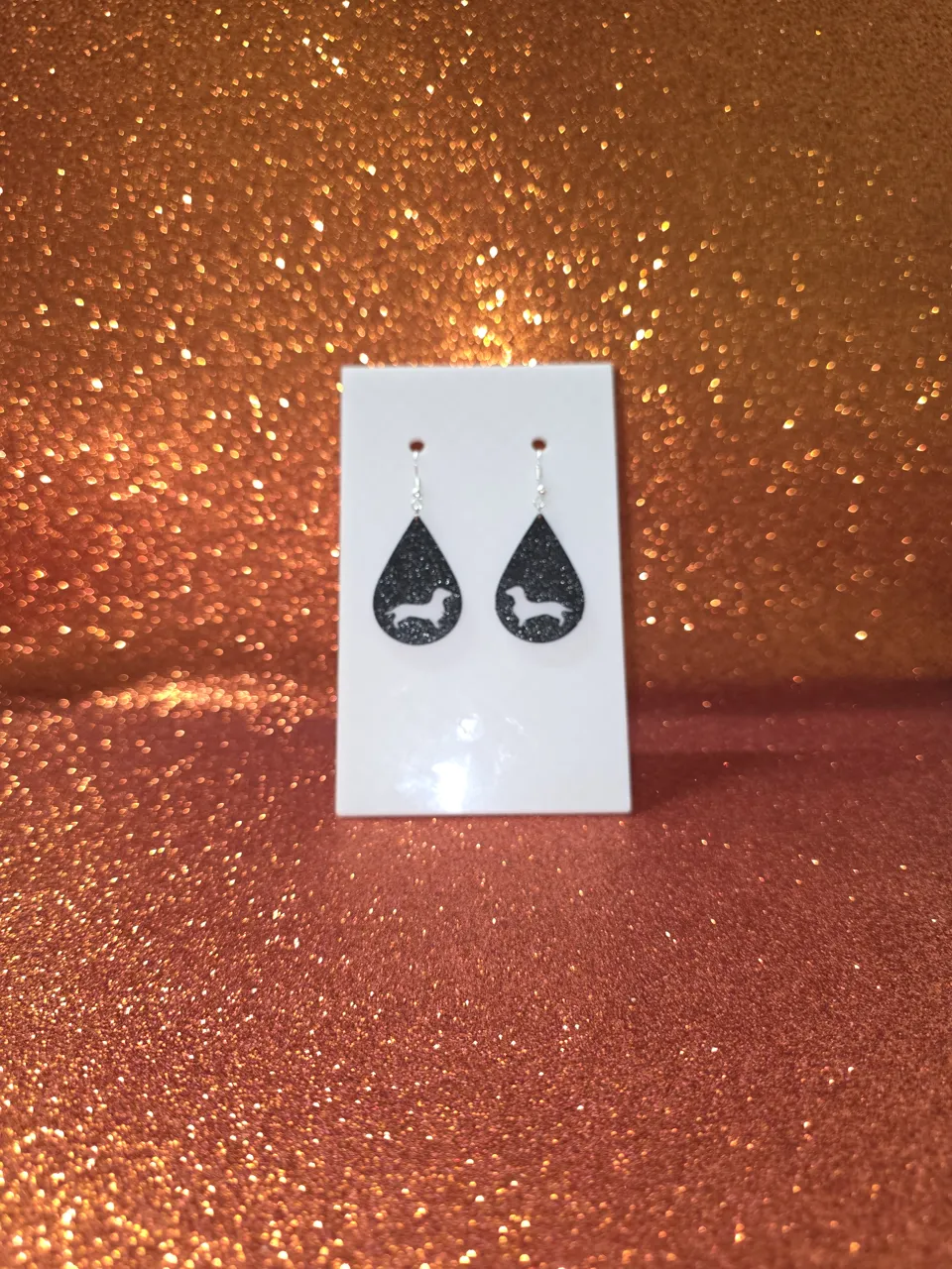 Dachshund in a drop earrings view 2