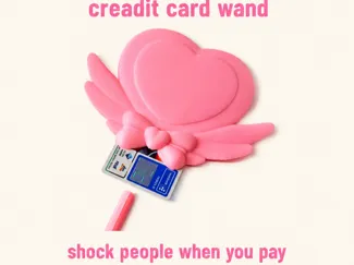 Wings Heart-Shaped Fairy Wand, Credit Card Wand