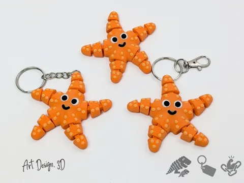 Objeto manipulable: Articulated Starfish - Strong Joints — referencia de MakerWorld