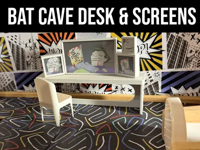 Bat Cave Desk And Screens