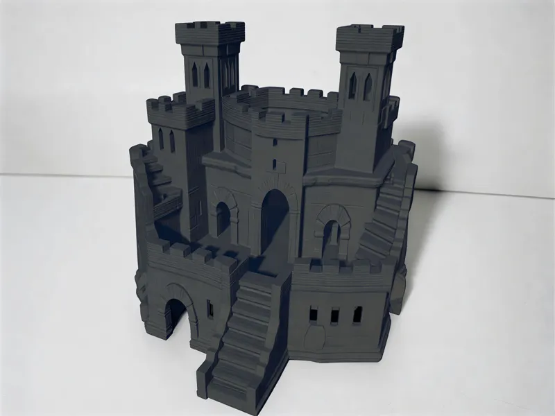 Castle with Steps and Towers